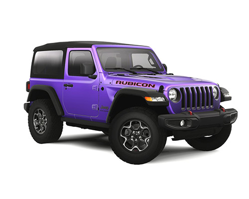 2 Door Purple Jeep Wrangler
