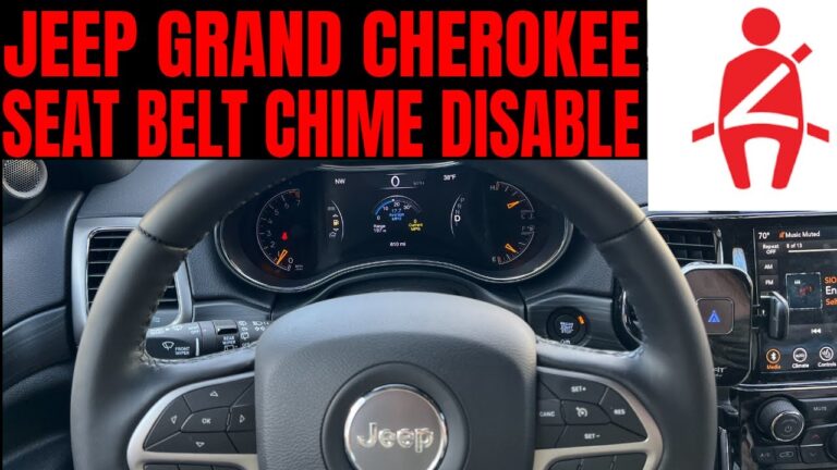 2024 Jeep Grand Cherokee Seat Belt Chime Disable