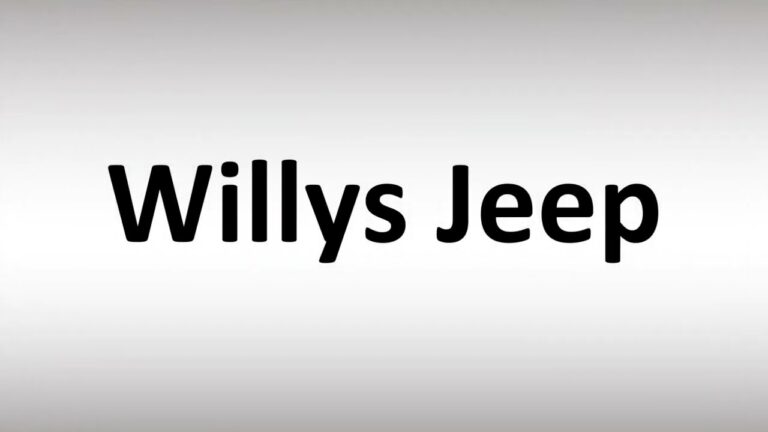 How to Pronounce Willys Jeep