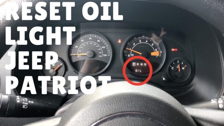 How to Reset Change Oil Jeep Patriot