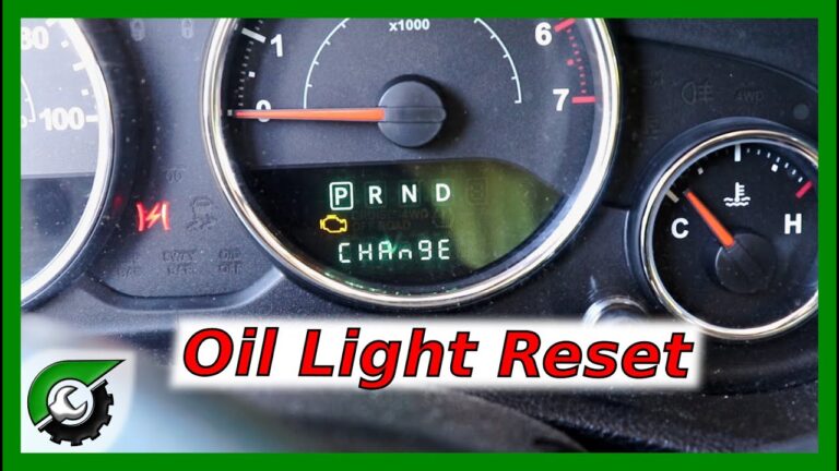 How to Reset Oil Life on a Jeep Wrangler