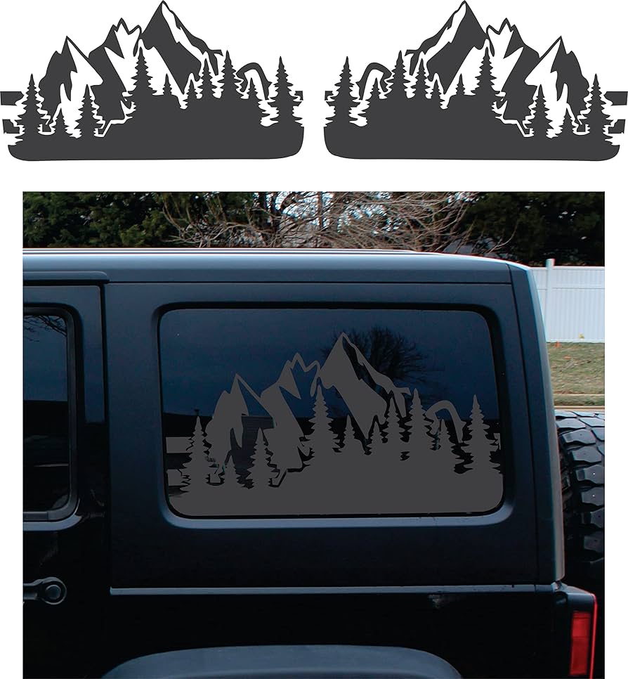 Window Sticker Jeep Wrangler Bigfoot Decal