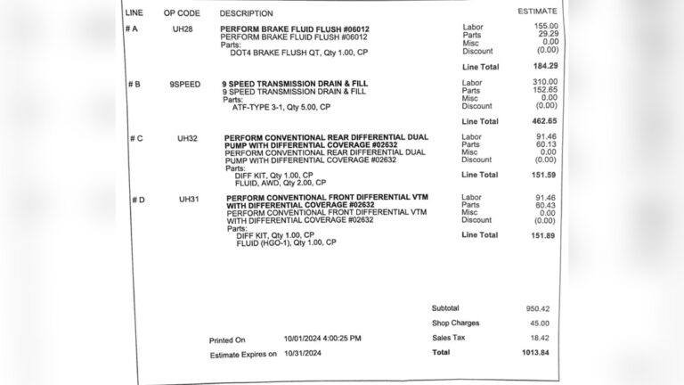 How Much Does a Transmission Flush Cost at a Dealership