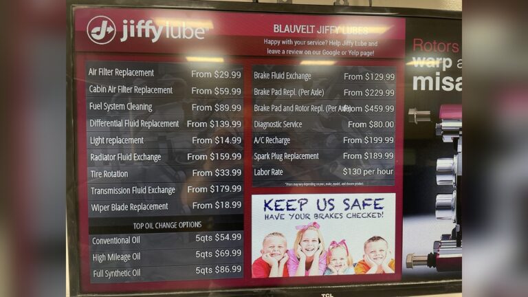 How Much Does Jiffy Lube Charge for Headlight Replacement