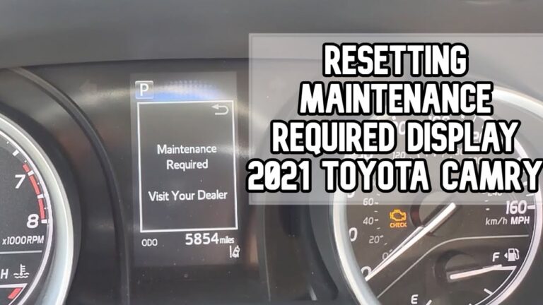 How to Reset Toyota Camry Maintenance Required Light