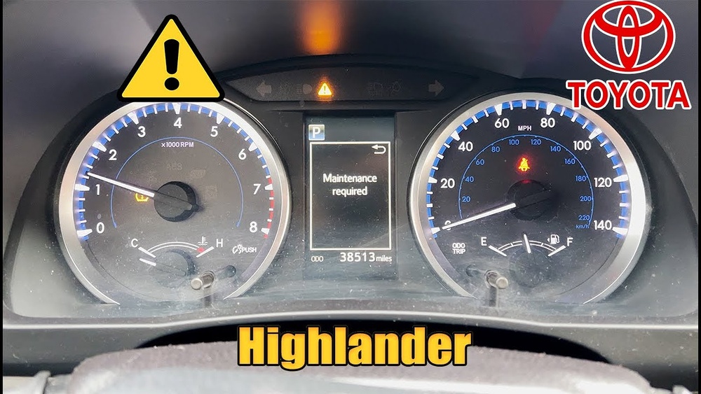 How to Reset a Toyota Highlander Maintenance Light